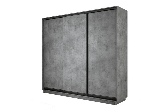 Изображение товара Шкаф-купе Slide-2 v2 180х240х45 см бетон чёрный профиль