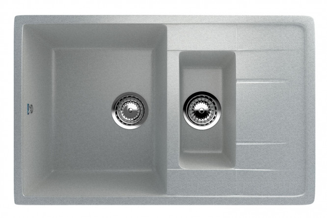 Изображение товара Мойка с крылом ULGRAN U-205 77х49.5 см из искусственного мрамора