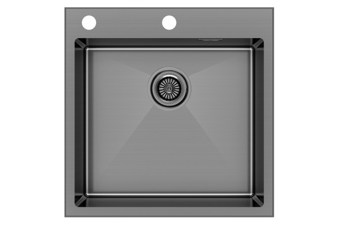 Изображение товара Мойка врезная PAULMARK Kroner-Edge 51 PM775151-GM 51х51х20 см