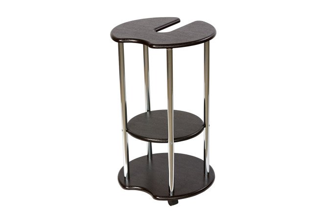 Изображение товара Стильная подставка под кулер из МДФ и металла венге хром