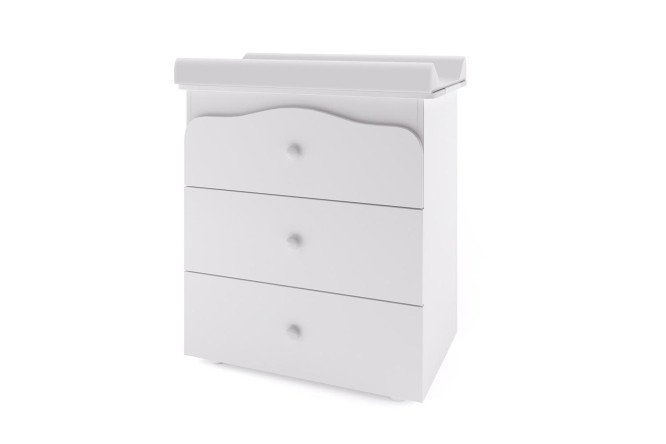 Изображение товара Комод Simple белый из ЛДСП, 78,5х80,4х46 см, стильный и надежный