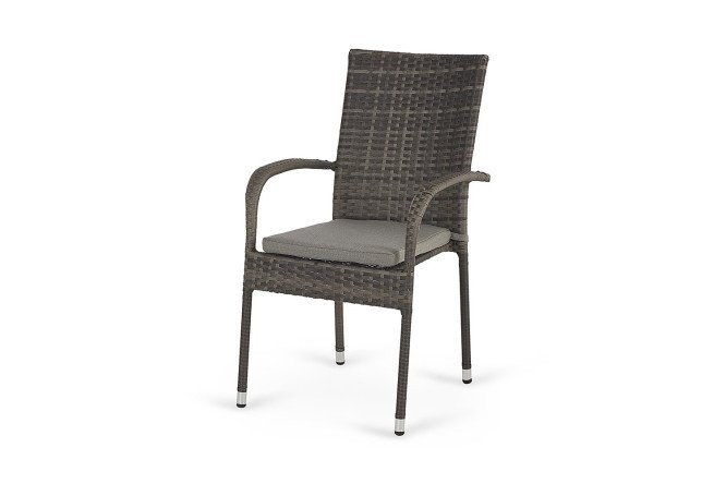 Изображение товара Стул HOFF Farrell 56х94х65.5 см, цвет каркаса чёрный, отделки серый (E0573)