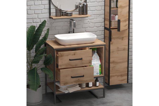 Тумба 1Marka Grunge Loft 80 см, цвет дуб вотан