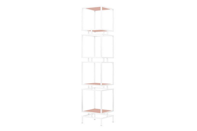 Изображение товара Стеллаж Cubic 40х196,5х40 см белый/розовый антик