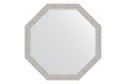 Зеркало настенное в багетной раме EVOFORM Octagon BY 3683, волна алюминий 58.2х58.2 см