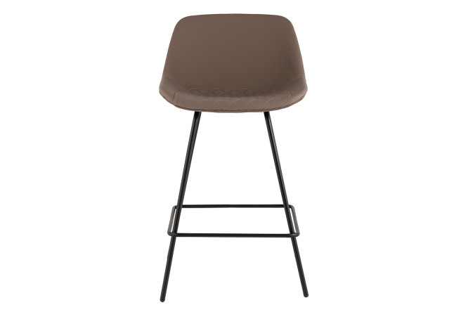 Стул полубарный Stool Group Деймон 47.5х90х49 см, цвет обивки коричневый, ножек чёрный
