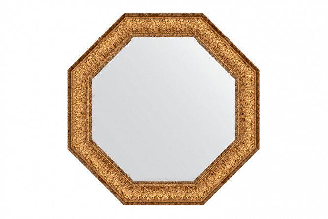 Изображение товара Настенное зеркало в багетной раме EVOFORM Octagon 58х58 см медный