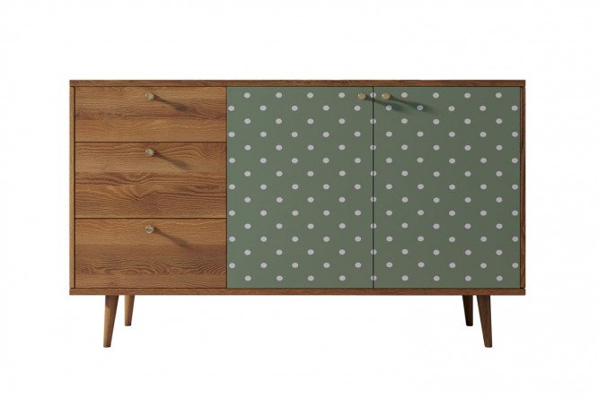 Изображение товара Комод Berber 150x90x45 см с принтом коричневый красивый и вместительный