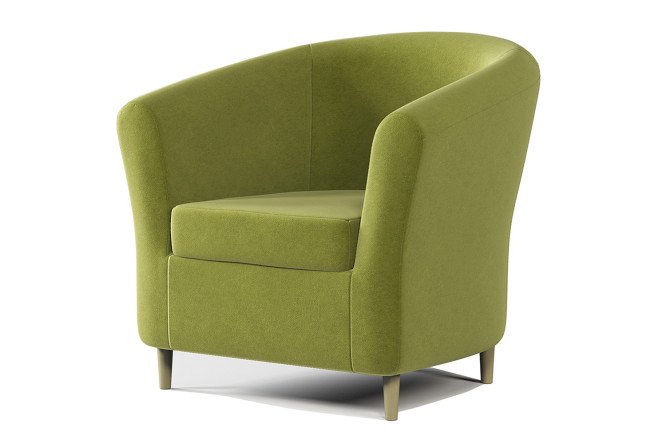 Изображение товара Кресло Евро Лайт из велюра размеры 82,5x76x82 см максимальная нагрузка 120 кг