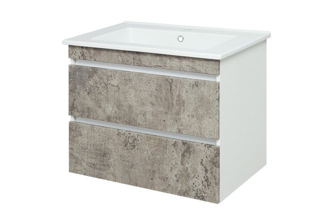 Изображение товара Тумба RUNO Манхэттен подвесная 71.8 см белого и серого цвета