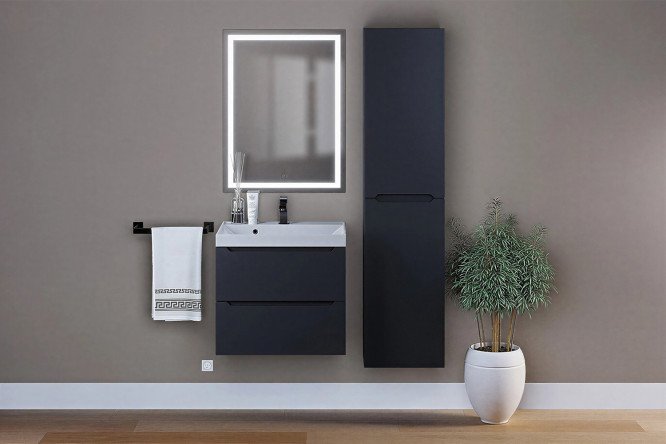 Изображение товара Ванный гарнитур Tanos цвет каркаса чёрный, фасада чёрный