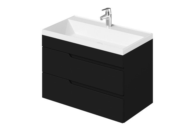 Изображение товара Тумба подвесная Alexa 80 80 см, цвет каркаса чёрный софт (656), фасада чёрный софт (656)