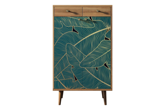 Изображение товара Комод с 2 ящиками и дверками Berber 70х120х45 см дизайн Print_41 коричневый