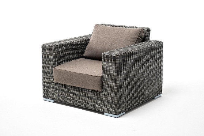 Изображение товара Кресло 4SiS Боно цвет каркаса тёмно-серый, мягких элементов серый