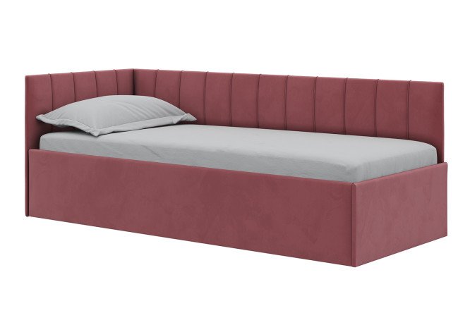 Изображение товара Кровать Мика 90x200 см с подъёмным механизмом розовая комфортная и практичная