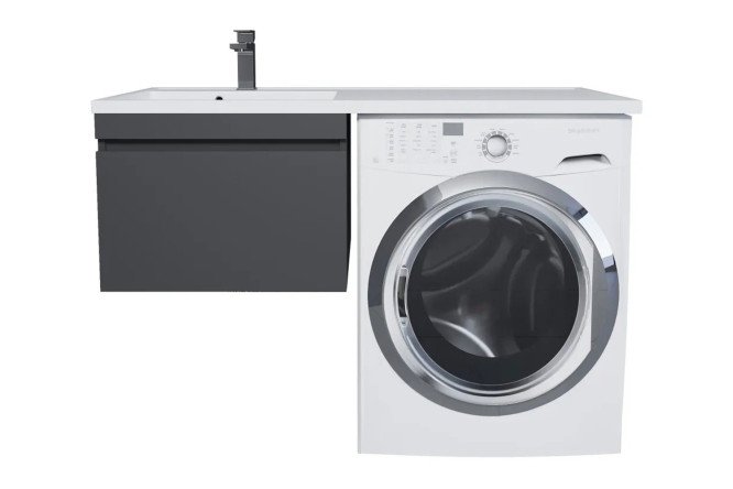 Изображение товара Тумба подвесная Magenta 51930205155, левая 55 см, цвет каркаса чёрный, фасада чёрный