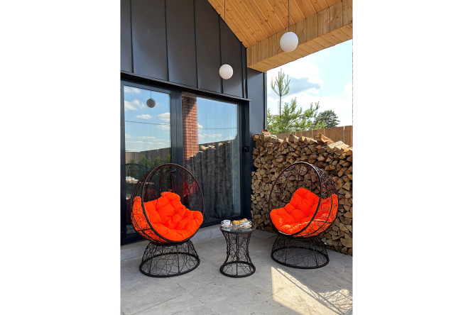 Изображение товара Набор садовой мебели Ореон коричневый и оранжевый 2 шт.