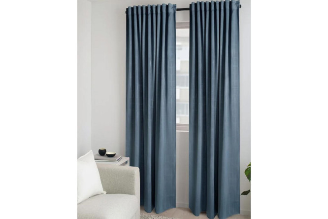 Изображение товара Штора Практис 150х280 см, 1 шт., цвет серо-голубой