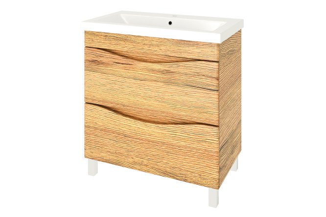 Изображение товара Тумба напольная Дакота 78 см рустик соломенный материал МДФ стильная мебель