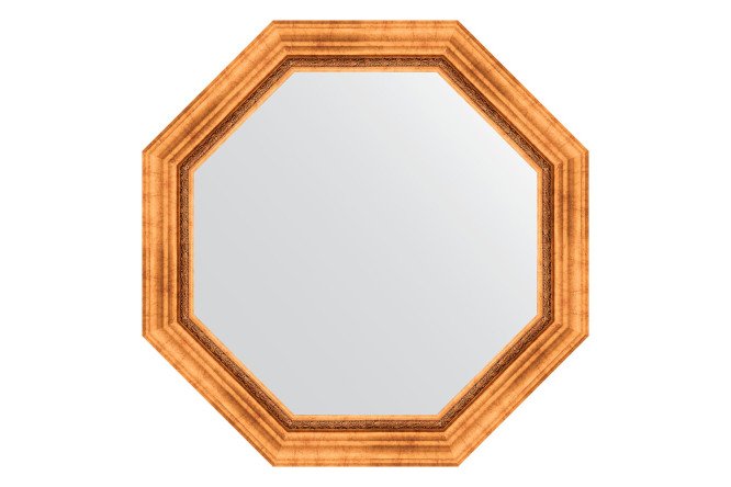 Изображение товара Настенное зеркало в багетной раме EVOFORM Octagon BY 3786 76.6х76.6 см римское золото