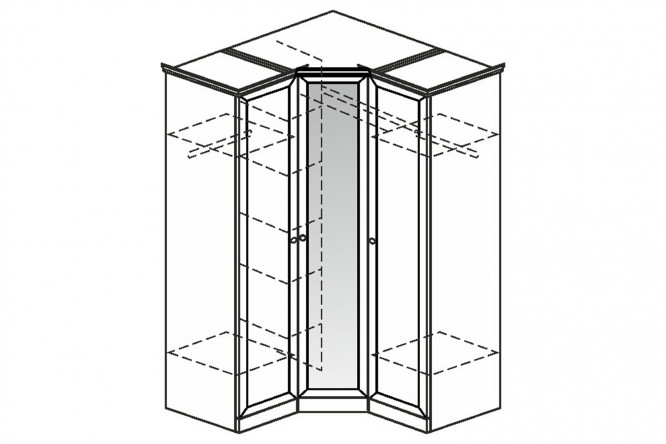 Угловой шкаф 900х900