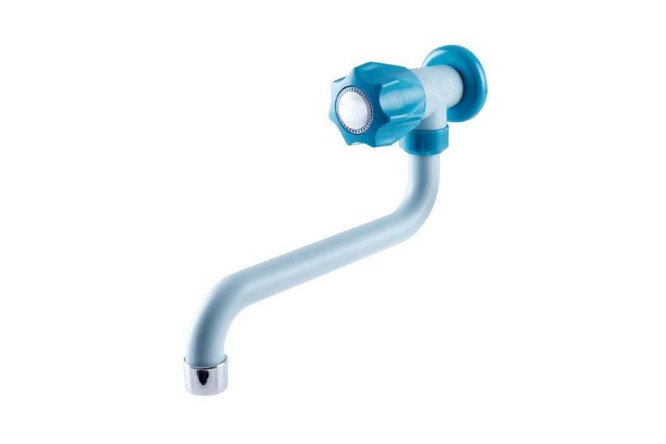 Изображение товара Кран для холодной воды РМС PL3-270 голубой вентильный ABS-пластик