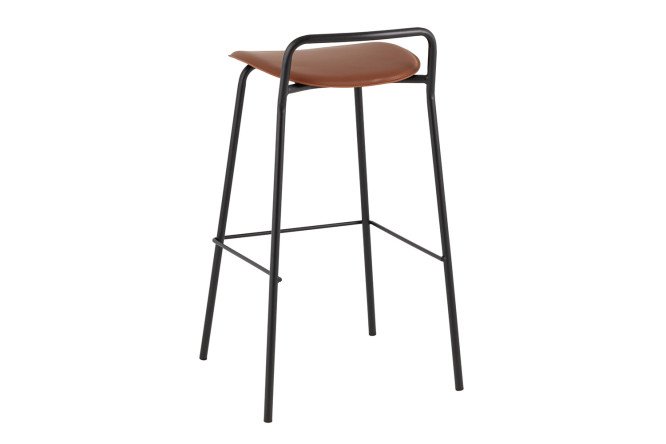 Фото 7 Стул барный Stool Group Mantis 46.5х82х47 см, цвет обивки коричневый, ножек чёрный