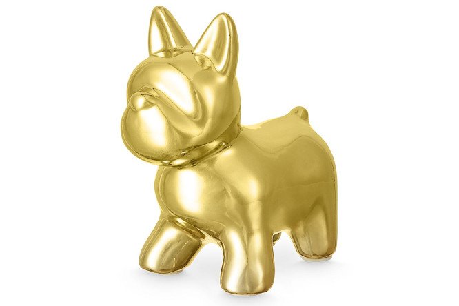 Изображение товара Декоративная фигурка Собачка из керамики 14,5x16x9,5 см золото