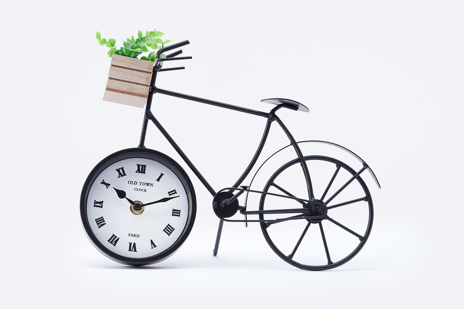 Часы настольные Велосипед с суккулентом - купить декор со скидкой в Hoff