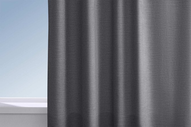 Штора MICASA Lany 150х280 см, 1 шт., цвет графит