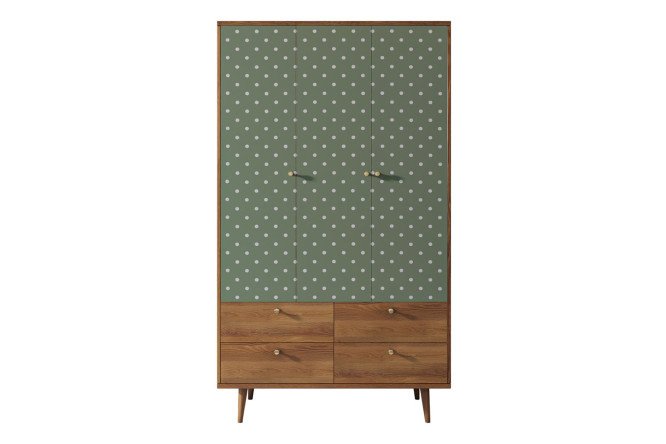 Изображение товара Шкаф 3-створчатый с 4 ящиками Berber