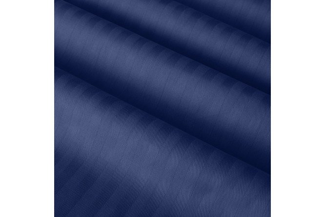 Простыня на резинке Stripe Premium Indigo Страйп-сатин 160х200 см