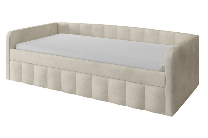 Изображение товара Кровать одинарная с выкатной частью Молли Стандарт 90x200 см светло-бежевых цветов
