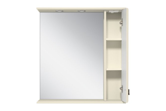 Зеркало-шкаф Лувр 85 П-Лвр03085-1014П с LED-подсветкой 85х80х18 см, Правый
