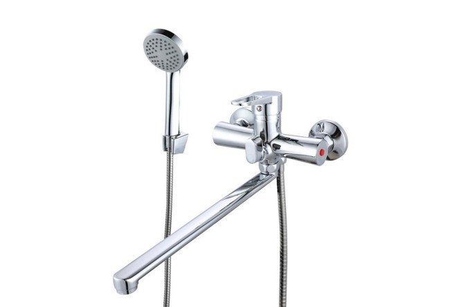 Изображение товара Смеситель для ванны РМС SL141 006E с длинным шлангом