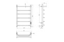 Полотенцесушитель MIXLINE Mira 556356 с полкой 50х80 см