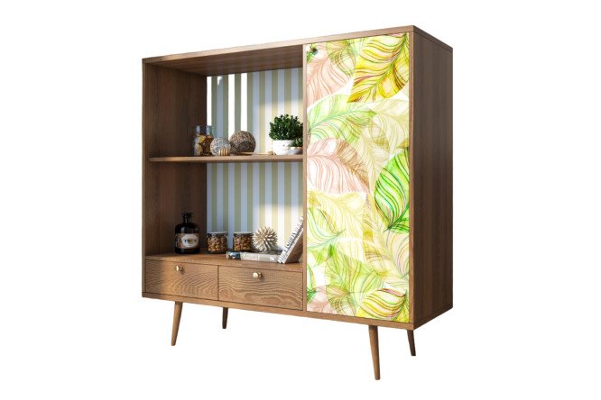 Изображение товара Стеллаж Berber 125х125х45 см из ЛДСП коричневый для дома и офиса