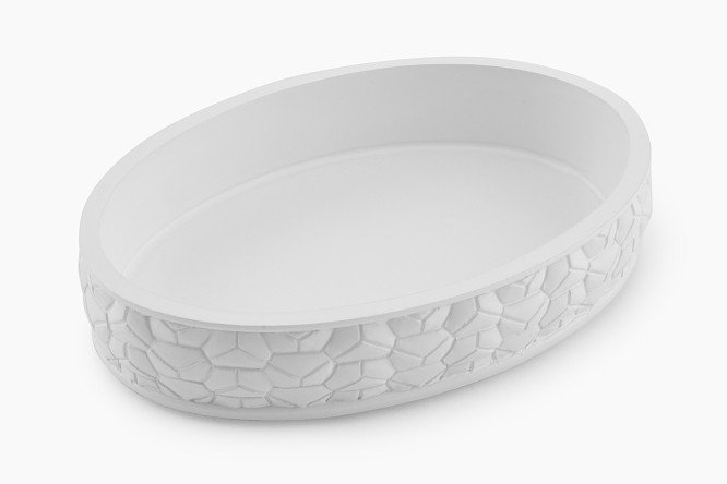 Изображение товара Мыльница Brilliant Полирезин размеры 13,8х2,6х9,8 см отдельно стоящая