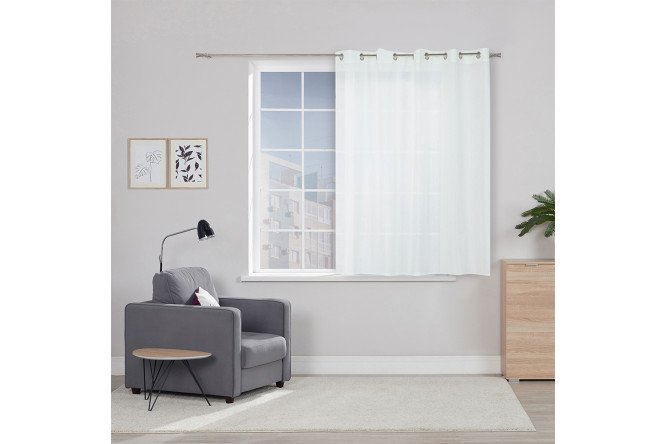 Изображение товара Тюль для кухни MICASA Aurelio 200х180 см, цвет шампань, люверсы