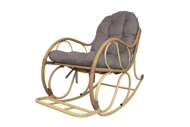 Изображение товара Кресло-качалка Элит бежевый каркас и отделка комфортная мебель