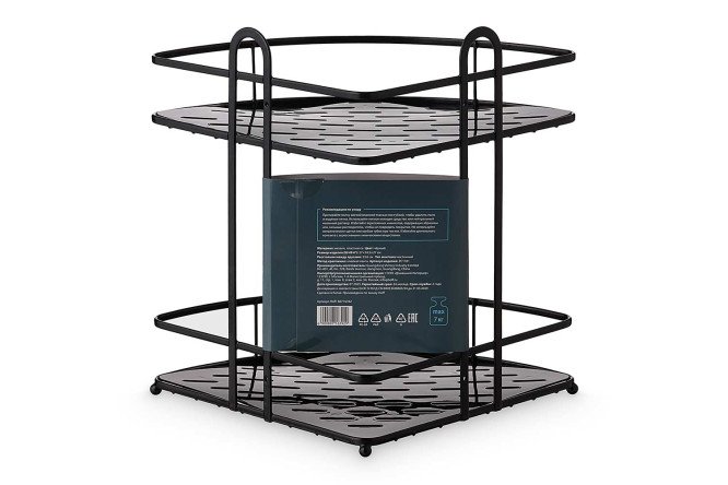 Полка угловая 2-ярусная BERKRAFT Practical ZC1101 27x34.5x27 см