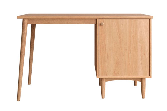 Изображение товара Рабочий стол Berber Solid с правой тумбой 120х75х60 см светлый орех