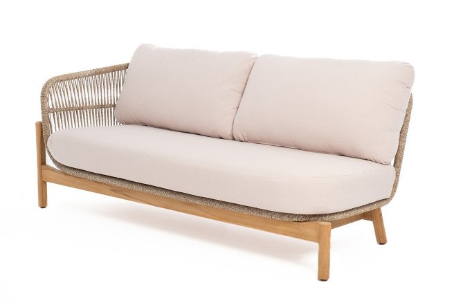 Изображение товара Софа Талара угловая цвет каркаса натуральный тик, мягких элементов бежевый