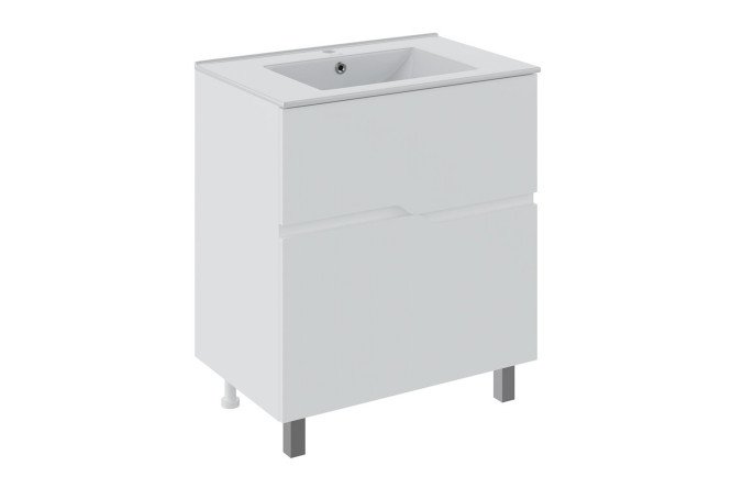 Изображение товара Тумба напольная RUNO Палермо 70.1 см белая МДФ для ванной и интерьера