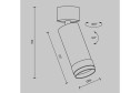 Светильник потолочный LED MAYTONI Ceiling & Wall Focus Zoom 5.2x16.4x5.2 см, LED
