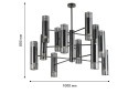 Люстра потолочная FAVOURITE Farol 2.5 кв.м., 100x80.5x100 см, GU10