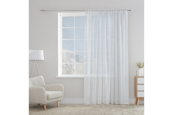 Изображение товара Тюль на ленте MICASA Pina 300х260 см серебряный один шт.