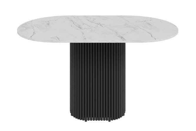 Изображение товара Стол GENGLASS Trubis oval с трубчатым подстольем 140х75х80 см