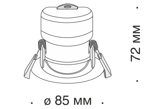 Светильник встраиваемый MAYTONI Downlight Phill 8.5x7.2x8.5 см, LED