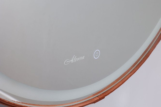 Зеркало на ремне ALCORA Accent Brown Led 65х65 см